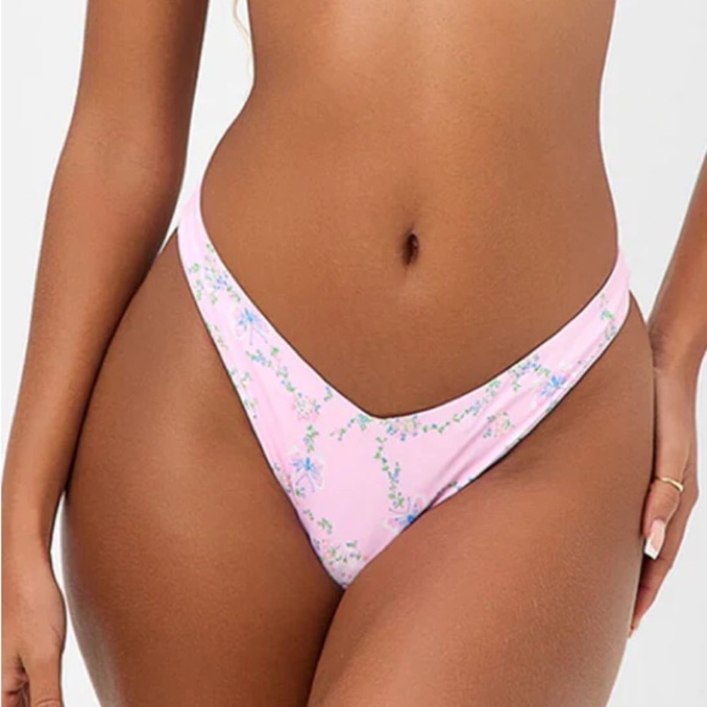 Enzo Floral Cheeky Bikini Bottom - Fairytale Size L